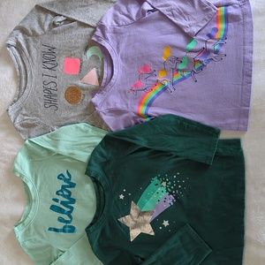 Cat & Jack Unicorn Magic Shirts - bundle of 4